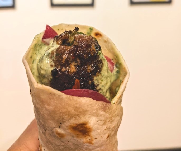 Special Kathi Roll Lamb Seekh Kebab