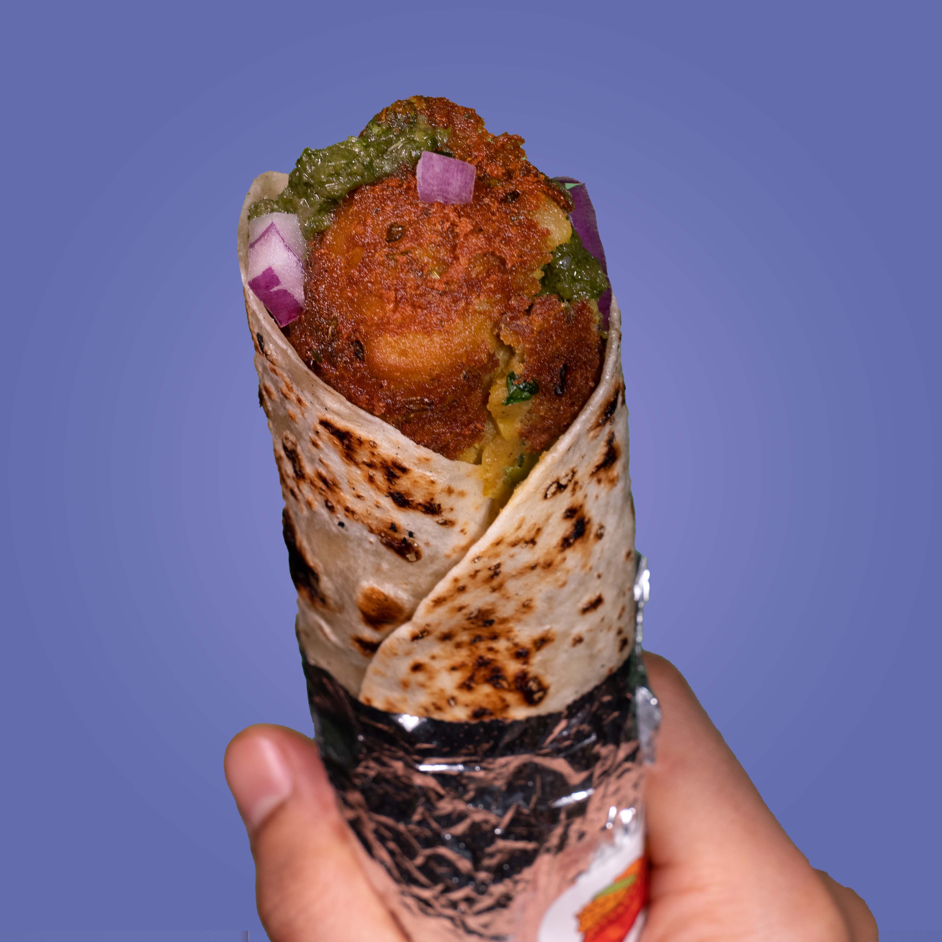 Kathi Roll Aloo Tikki