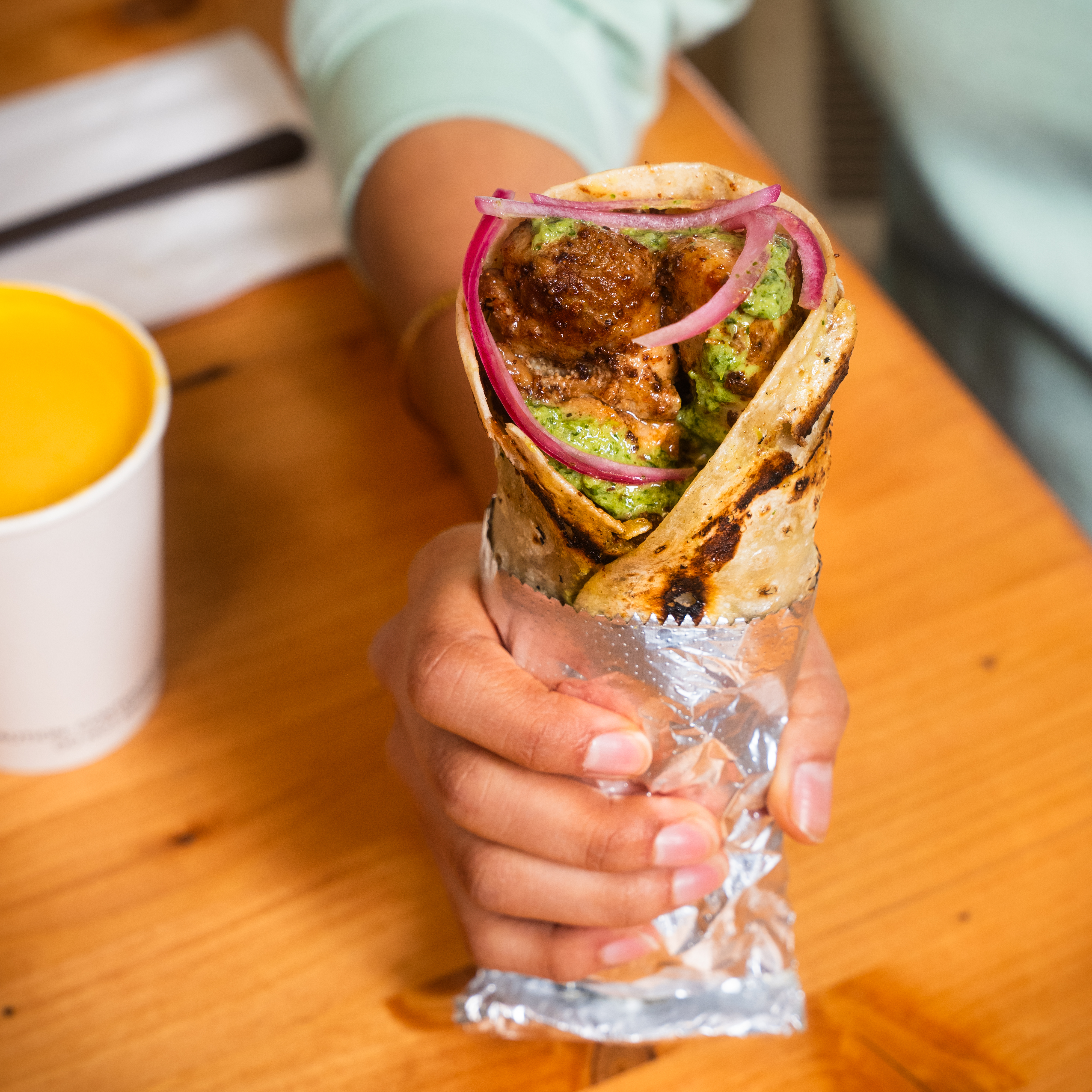 Special Kathi Roll Malai Chicken Tikka